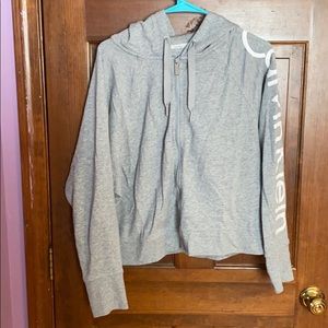 Calvin Klein Performance Cropped Zip-Up Hoodie